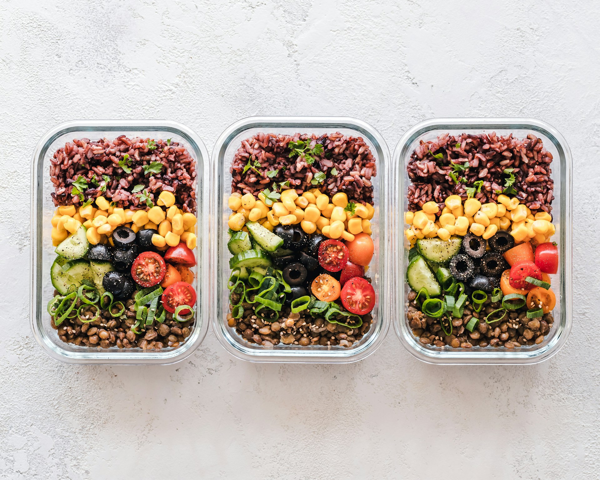 Fruits Salads in different storage bowls